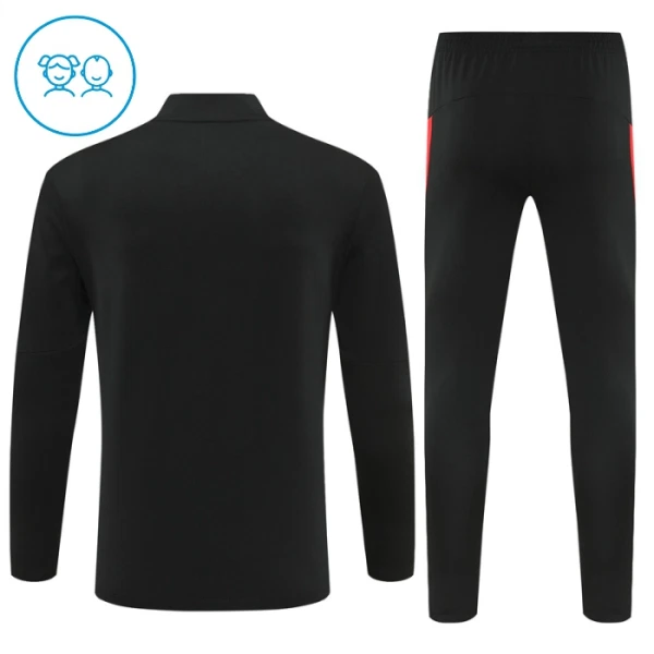 Portugal Sweat d'Entraînement Enfant 2025-26 Quart-Zip Noire