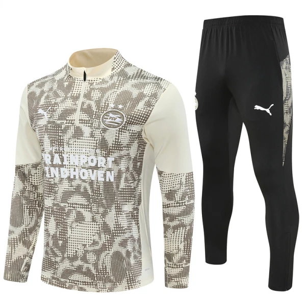 PSV Eindhoven Sweat d'Entraînement Homme 2025-26 Quart-Zip Gris PSV Eindhoven Sweat d'Entraînement Homme 2025-26 Quart-Zip Gris