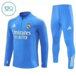 Real Madrid Sweat d'Entraînement Enfant 2025-26 Quart-Zip Bleue Real Madrid Sweat d'Entraînement Enfant 2025-26 Quart-Zip Bleue