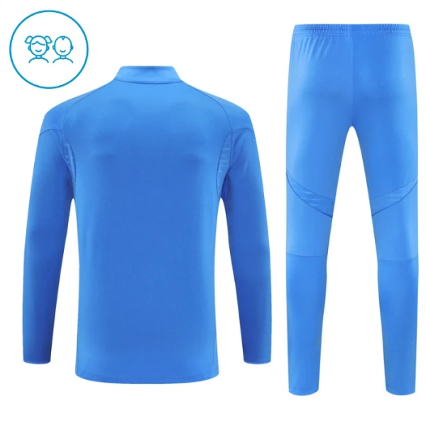 Real Madrid Sweat d'Entraînement Enfant 2025-26 Quart-Zip Bleue