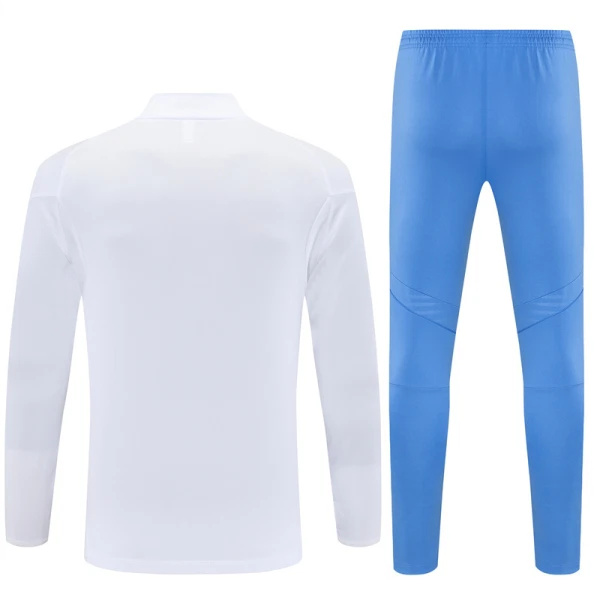 Real Madrid Sweat d'Entraînement Homme 2025-26 Quart-Zip Blanche
