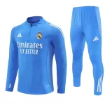 Real Madrid Sweat d'Entraînement Homme 2025-26 Quart-Zip Bleue