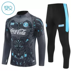 SSC Naples Sweat d'Entraînement Enfant 2025-26 Quart-Zip Noire SSC Naples Sweat d'Entraînement Enfant 2025-26 Quart-Zip Noire