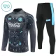 SSC Naples Sweat d'Entraînement Enfant 2025-26 Quart-Zip Noire