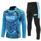 SSC Naples Sweat d'Entraînement Homme 2025-26 Quart-Zip Bleue