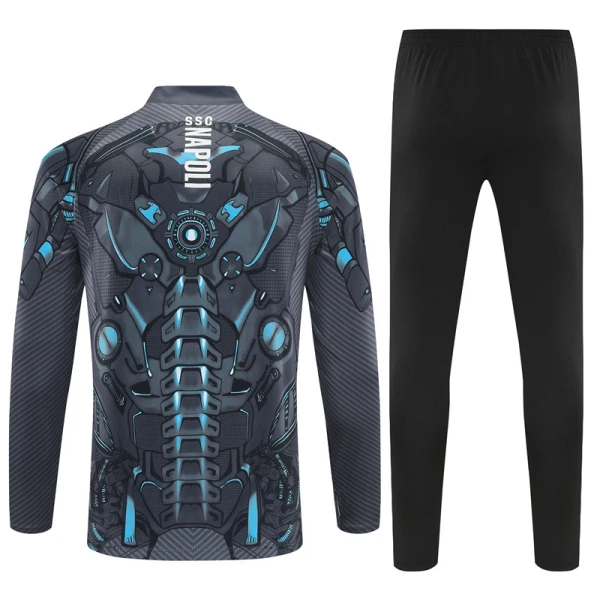 SSC Naples Sweat d'Entraînement Homme 2025-26 Quart-Zip Noire