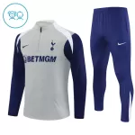 Tottenham Hotspur Sweat d'Entraînement Enfant 2025-26 Quart-Zip Gris
