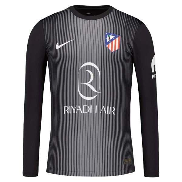 Maillot Gardien Atlético Madrid Enfant 2025-26 Noire Manches Longues