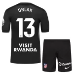 Maillot Gardien Atlético Madrid Oblak 13 Enfant 2025-26 Noire