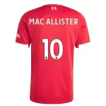 Maillot Liverpool Mac Allister 10 Homme Domicile 2025-26