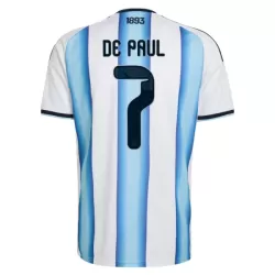 Maillot Argentine De Paul 7 Enfant Domicile Coupe du Monde 2026