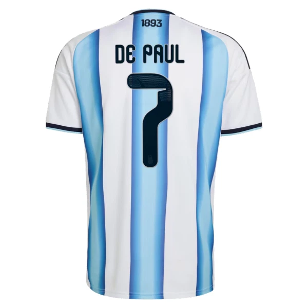 Maillot Argentine De Paul 7 Enfant Domicile Coupe du Monde 2026