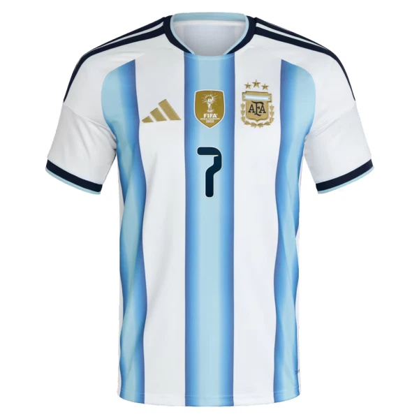 Maillot Argentine De Paul 7 Enfant Domicile Coupe du Monde 2026