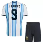 Maillot Argentine J. Alvarez 9 Enfant Domicile Coupe du Monde 2026