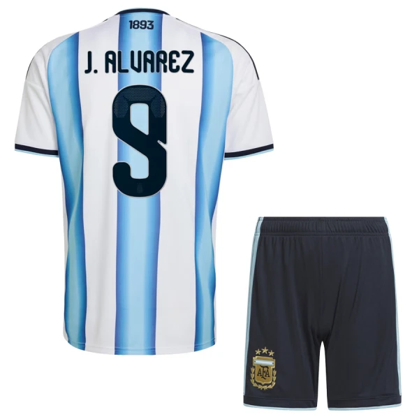 Maillot Argentine J. Alvarez 9 Enfant Domicile Coupe du Monde 2026