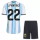 Maillot Argentine Lautaro Martinez 22 Enfant Domicile Coupe du Monde 2026