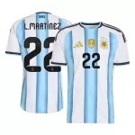 Maillot Argentine Lautaro Martinez 22 Homme Domicile Coupe du Monde 2026