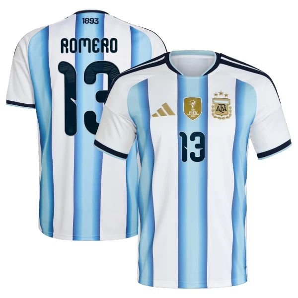 Maillot Argentine Romero 13 Homme Domicile Coupe du Monde 2026