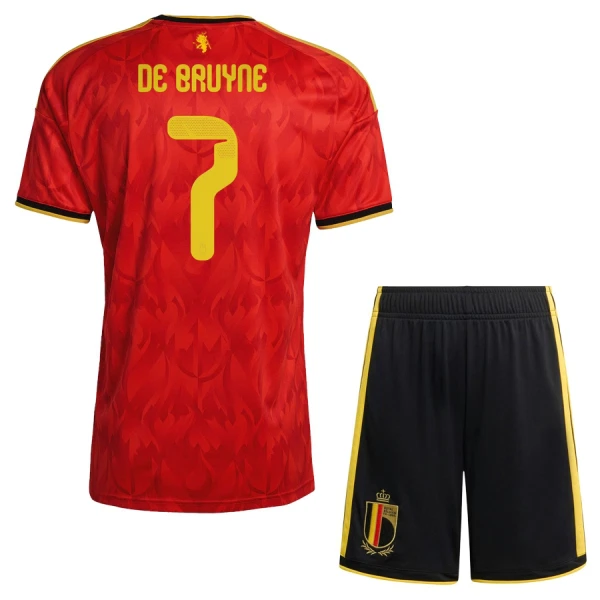 Maillot Belgique De Bruyne 7 Enfant Domicile Coupe du Monde 2026
