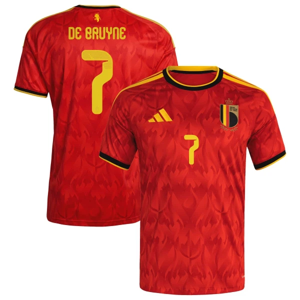 Maillot Belgique De Bruyne 7 Homme Domicile Coupe du Monde 2026