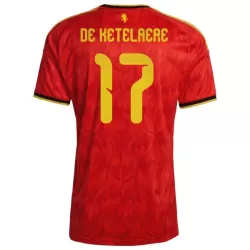 Maillot Belgique De Ketelaere 17 Homme Domicile Coupe du Monde 2026