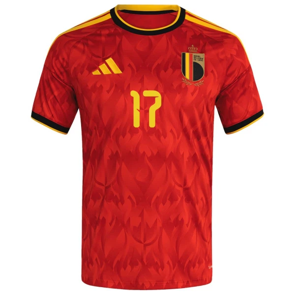 Maillot Belgique De Ketelaere 17 Homme Domicile Coupe du Monde 2026