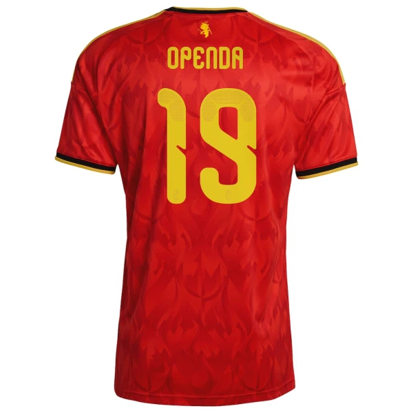 Maillot Belgique Openda 19 Homme Domicile Coupe du Monde 2026