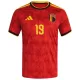 Maillot Belgique Openda 19 Homme Domicile Coupe du Monde 2026