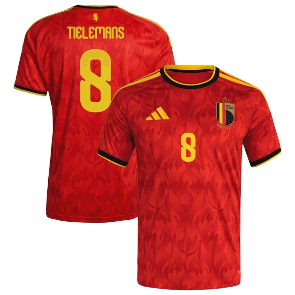 Maillot Belgique Tielemans 8 Homme Domicile Coupe du Monde 2026
