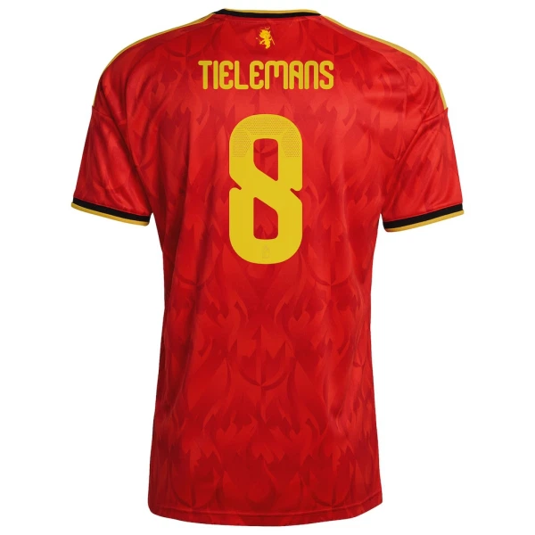 Maillot Belgique Tielemans 8 Homme Domicile Coupe du Monde 2026