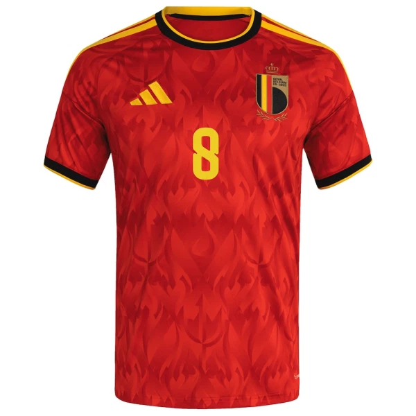 Maillot Belgique Tielemans 8 Homme Domicile Coupe du Monde 2026
