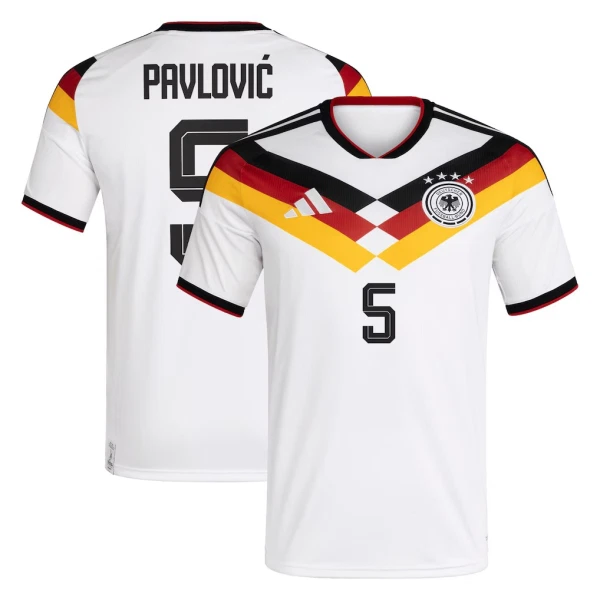 Maillot Allemagne Pavlovic 5 Homme Domicile Coupe du Monde 2026