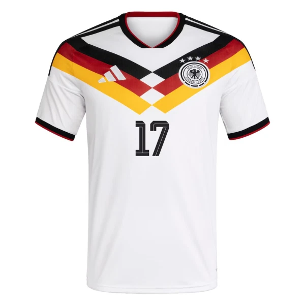 Maillot Allemagne Wirtz 17 Homme Domicile Coupe du Monde 2026