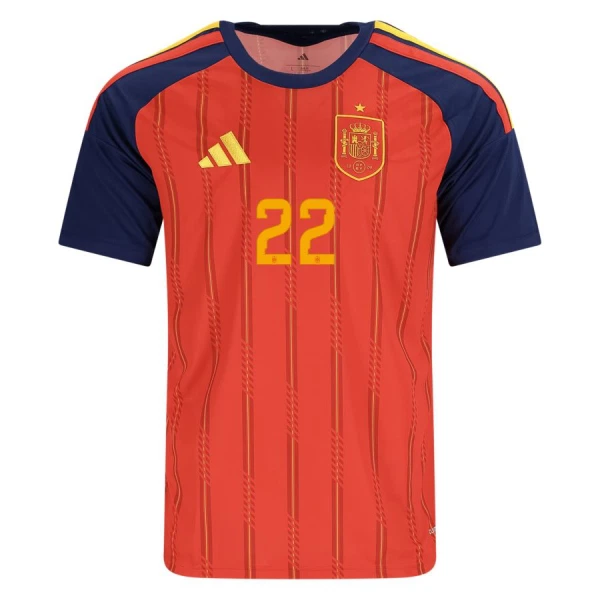 Maillot Espagne Cucurella 22 Homme Domicile Coupe du Monde 2026