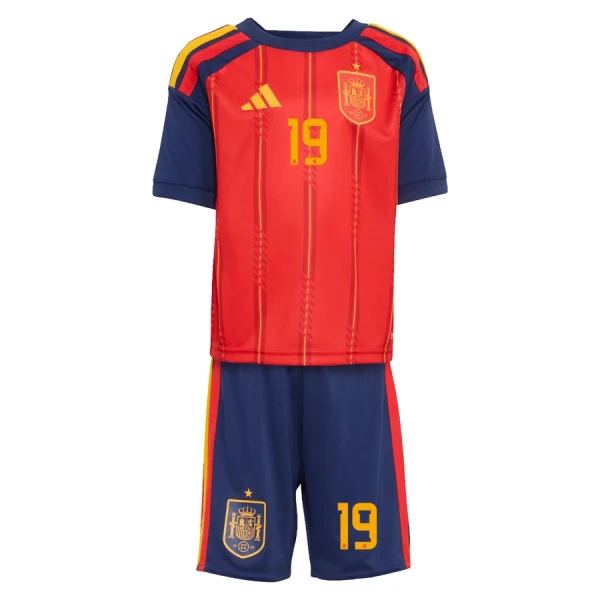 Maillot Espagne Lamine Yamal 19 Enfant Domicile Coupe du Monde 2026