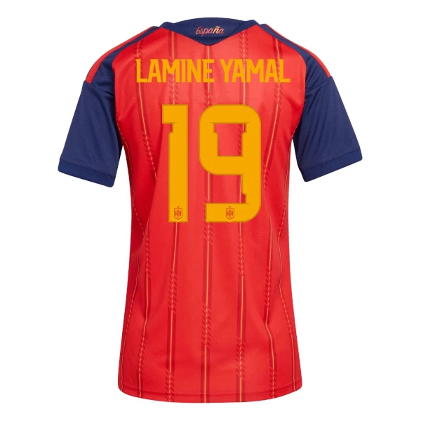 Maillot Espagne Lamine Yamal 19 Femme Domicile Coupe du Monde 2026