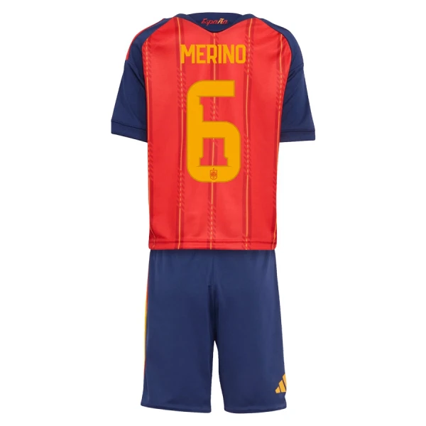 Maillot Espagne Merino 6 Enfant Domicile Coupe du Monde 2026