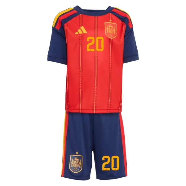 Maillot Espagne Pedri 20 Enfant Domicile Coupe du Monde 2026