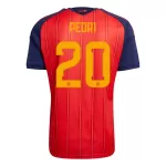 Maillot Espagne Pedri 20 Homme Domicile Coupe du Monde 2026