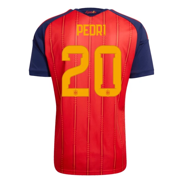Maillot Espagne Pedri 20 Homme Domicile Coupe du Monde 2026