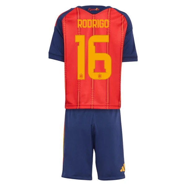 Maillot Espagne Rodrigo 16 Enfant Domicile Coupe du Monde 2026