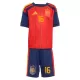 Maillot Espagne Rodrigo 16 Enfant Domicile Coupe du Monde 2026