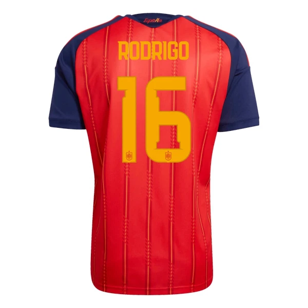 Maillot Espagne Rodrigo 16 Homme Domicile Coupe du Monde 2026