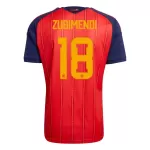 Maillot Espagne ZUBIMENDI 18 Homme Domicile Coupe du Monde 2026