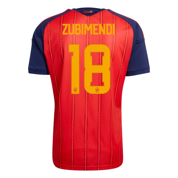 Maillot Espagne ZUBIMENDI 18 Homme Domicile Coupe du Monde 2026