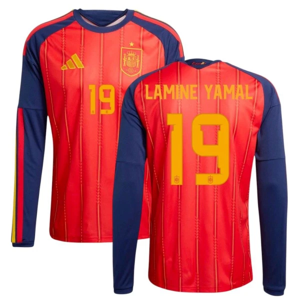 Maillot Manches Longues Espagne Lamine Yamal 19 Homme Domicile Coupe du Monde 2026
