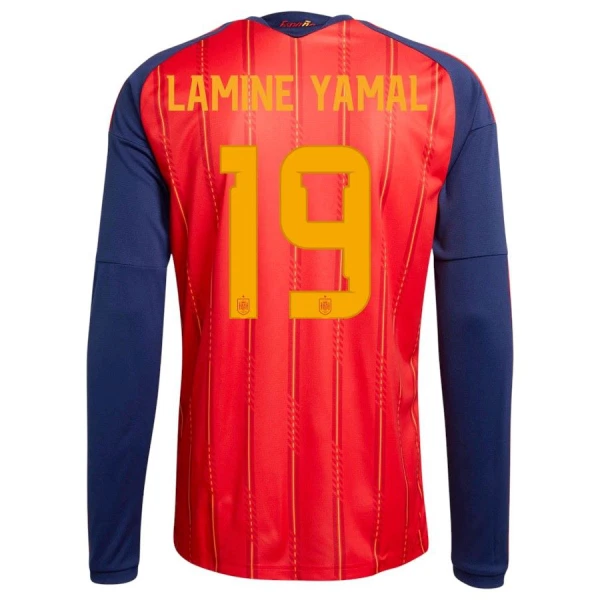Maillot Manches Longues Espagne Lamine Yamal 19 Homme Domicile Coupe du Monde 2026