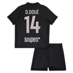Maillot Paris Saint-Germain D. Doue 14 Enfant Fourth Jordan 2025-26