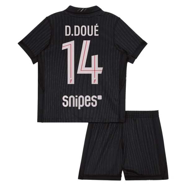 Maillot Paris Saint-Germain D. Doue 14 Enfant Fourth Jordan 2025-26