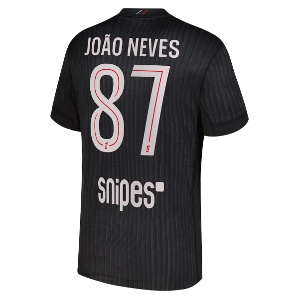 Maillot Paris Saint-Germain Joao Neves 87 Homme Fourth Jordan 2025-26